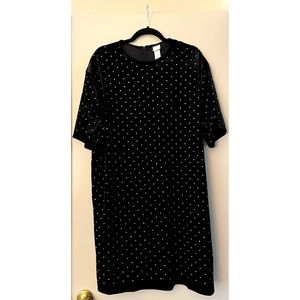 Black with silver sequin dress